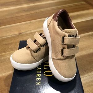 Toddler boys Polo by Ralph Lauren khaki Olan shoes